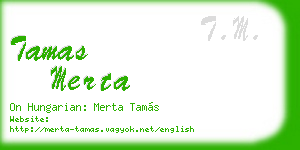tamas merta business card